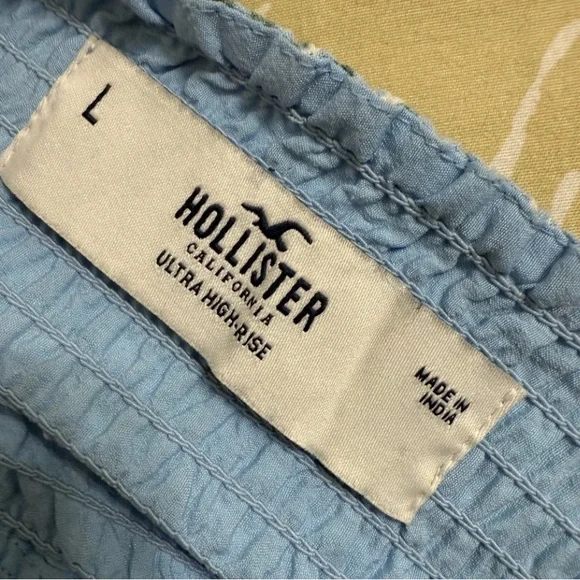 Hollister Blue Floral Ruffle Mini Skirt Large - Picture 4 of 8